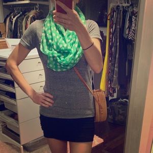 Polka dot infinity scarf